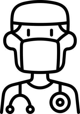 Black and white face mask icon symbol vector illustration in minimal simple style graphic design element for modern artwork clean outline sketch flat pictogram abstract template contour editable isolated digital png format for web ui