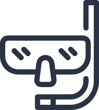 Black and white face mask icon symbol vector illustration in minimal simple style graphic design element for modern artwork clean outline sketch flat pictogram abstract template contour editable isolated digital png format for web ui