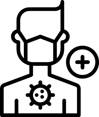 Black and white face mask icon symbol vector illustration in minimal simple style graphic design element for modern artwork clean outline sketch flat pictogram abstract template contour editable isolated digital png format for web ui