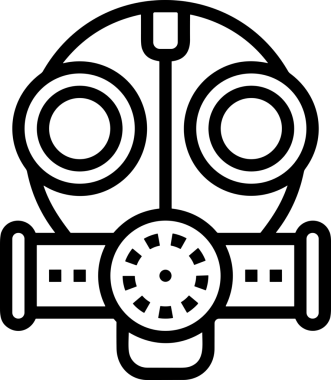 Black and white face mask icon symbol vector illustration in minimal simple style graphic design element for modern artwork clean outline sketch flat pictogram abstract template contour editable isolated digital png format for web ui