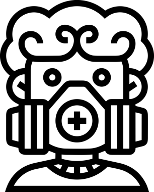 Black and white face mask icon symbol vector illustration in minimal simple style graphic design element for modern artwork clean outline sketch flat pictogram abstract template contour editable isolated digital png format for web ui