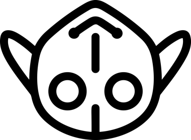 Black and white face mask icon symbol vector illustration in minimal simple style graphic design element for modern artwork clean outline sketch flat pictogram abstract template contour editable isolated digital png format for web ui