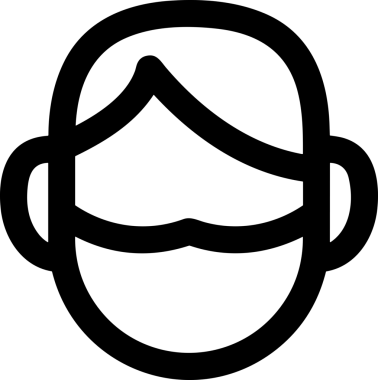 Black and white face mask icon symbol vector illustration in minimal simple style graphic design element for modern artwork clean outline sketch flat pictogram abstract template contour editable isolated digital png format for web ui