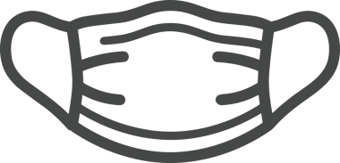 Black and white face mask icon symbol vector illustration in minimal simple style graphic design element for modern artwork clean outline sketch flat pictogram abstract template contour editable isolated digital png format for web ui