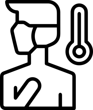 Black and white face mask icon symbol vector illustration in minimal simple style graphic design element for modern artwork clean outline sketch flat pictogram abstract template contour editable isolated digital png format for web ui