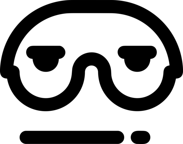 Black and white face mask icon symbol vector illustration in minimal simple style graphic design element for modern artwork clean outline sketch flat pictogram abstract template contour editable isolated digital png format for web ui