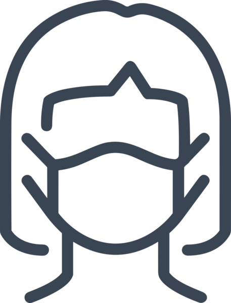 Black and white face mask icon symbol vector illustration in minimal simple style graphic design element for modern artwork clean outline sketch flat pictogram abstract template contour editable isolated digital png format for web ui