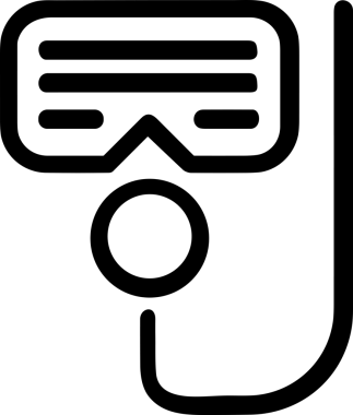 Black and white face mask icon symbol vector illustration in minimal simple style graphic design element for modern artwork clean outline sketch flat pictogram abstract template contour editable isolated digital png format for web ui