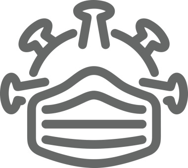 Black and white face mask icon symbol vector illustration in minimal simple style graphic design element for modern artwork clean outline sketch flat pictogram abstract template contour editable isolated digital png format for web ui