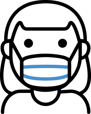 Black and white face mask icon symbol vector illustration in minimal simple style graphic design element for modern artwork clean outline sketch flat pictogram abstract template contour editable isolated digital png format for web ui