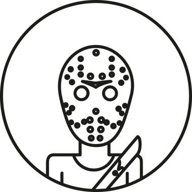 Black and white face mask icon symbol vector illustration in minimal simple style graphic design element for modern artwork clean outline sketch flat pictogram abstract template contour editable isolated digital png format for web ui