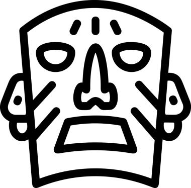 Black and white face mask icon symbol vector illustration in minimal simple style graphic design element for modern artwork clean outline sketch flat pictogram abstract template contour editable isolated digital png format for web ui