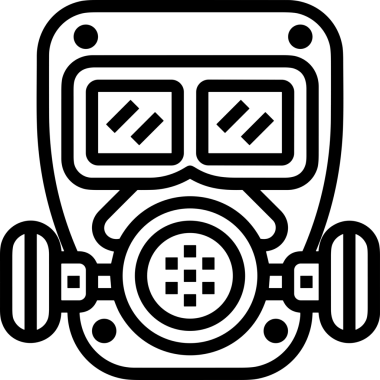 Black and white face mask icon symbol vector illustration in minimal simple style graphic design element for modern artwork clean outline sketch flat pictogram abstract template contour editable isolated digital png format for web ui