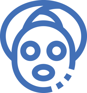 Black and white face mask icon symbol vector illustration in minimal simple style graphic design element for modern artwork clean outline sketch flat pictogram abstract template contour editable isolated digital png format for web ui