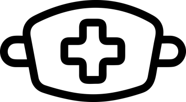 Black and white face mask icon symbol vector illustration in minimal simple style graphic design element for modern artwork clean outline sketch flat pictogram abstract template contour editable isolated digital png format for web ui