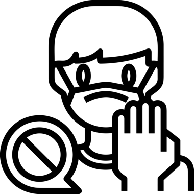 Black and white face mask icon symbol vector illustration in minimal simple style graphic design element for modern artwork clean outline sketch flat pictogram abstract template contour editable isolated digital png format for web ui