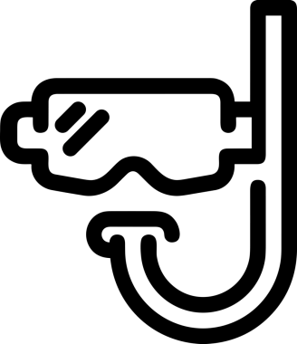 Black and white face mask icon symbol vector illustration in minimal simple style graphic design element for modern artwork clean outline sketch flat pictogram abstract template contour editable isolated digital png format for web ui