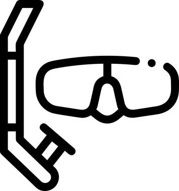 Black and white face mask icon symbol vector illustration in minimal simple style graphic design element for modern artwork clean outline sketch flat pictogram abstract template contour editable isolated digital png format for web ui