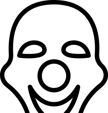 Black and white face mask icon symbol vector illustration in minimal simple style graphic design element for modern artwork clean outline sketch flat pictogram abstract template contour editable isolated digital png format for web ui