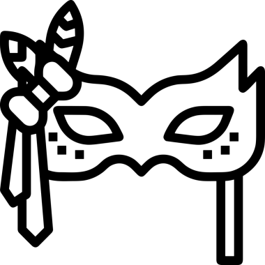 Black and white face mask icon symbol vector illustration in minimal simple style graphic design element for modern artwork clean outline sketch flat pictogram abstract template contour editable isolated digital png format for web ui