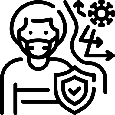 Black and white face mask icon symbol vector illustration in minimal simple style graphic design element for modern artwork clean outline sketch flat pictogram abstract template contour editable isolated digital png format for web ui