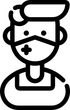 Black and white face mask icon symbol vector illustration in minimal simple style graphic design element for modern artwork clean outline sketch flat pictogram abstract template contour editable isolated digital png format for web ui