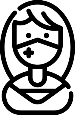 Black and white face mask icon symbol vector illustration in minimal simple style graphic design element for modern artwork clean outline sketch flat pictogram abstract template contour editable isolated digital png format for web ui