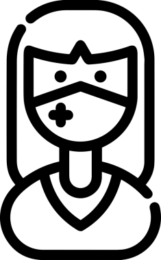 Black and white face mask icon symbol vector illustration in minimal simple style graphic design element for modern artwork clean outline sketch flat pictogram abstract template contour editable isolated digital png format for web ui