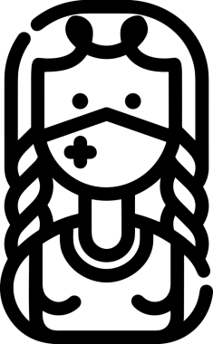 Black and white face mask icon symbol vector illustration in minimal simple style graphic design element for modern artwork clean outline sketch flat pictogram abstract template contour editable isolated digital png format for web ui