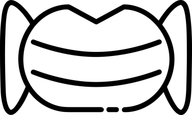 Black and white face mask icon symbol vector illustration in minimal simple style graphic design element for modern artwork clean outline sketch flat pictogram abstract template contour editable isolated digital png format for web ui