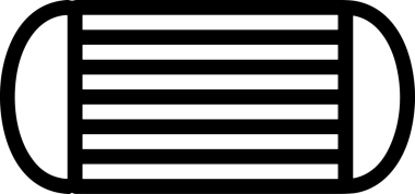 Black and white face mask icon symbol vector illustration in minimal simple style graphic design element for modern artwork clean outline sketch flat pictogram abstract template contour editable isolated digital png format for web ui