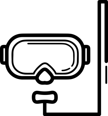 Black and white face mask icon symbol vector illustration in minimal simple style graphic design element for modern artwork clean outline sketch flat pictogram abstract template contour editable isolated digital png format for web ui