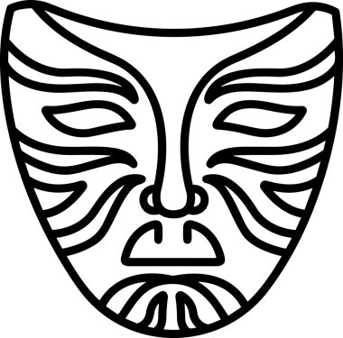 Black and white face mask icon symbol vector illustration in minimal simple style graphic design element for modern artwork clean outline sketch flat pictogram abstract template contour editable isolated digital png format for web ui