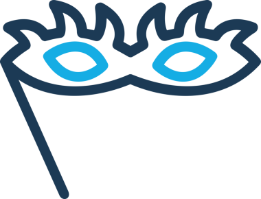 Black and white face mask icon symbol vector illustration in minimal simple style graphic design element for modern artwork clean outline sketch flat pictogram abstract template contour editable isolated digital png format for web ui