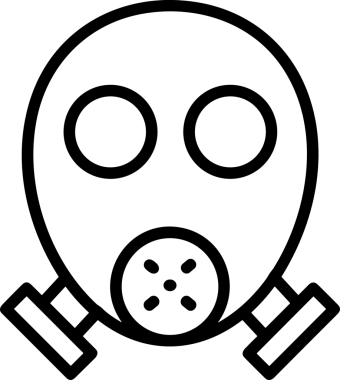 Black and white face mask icon symbol vector illustration in minimal simple style graphic design element for modern artwork clean outline sketch flat pictogram abstract template contour editable isolated digital png format for web ui