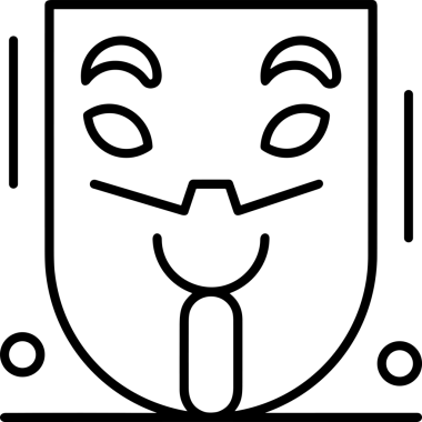 Black and white face mask icon symbol vector illustration in minimal simple style graphic design element for modern artwork clean outline sketch flat pictogram abstract template contour editable isolated digital png format for web ui