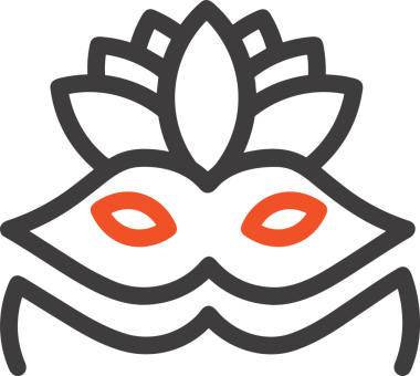 Black and white face mask icon symbol vector illustration in minimal simple style graphic design element for modern artwork clean outline sketch flat pictogram abstract template contour editable isolated digital png format for web ui