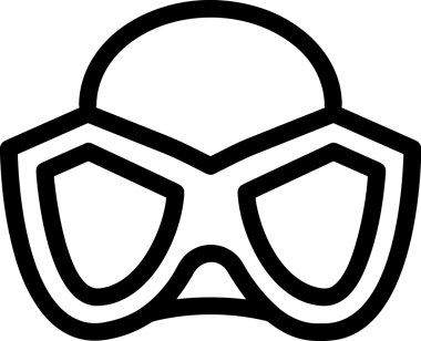 Black and white face mask icon symbol vector illustration in minimal simple style graphic design element for modern artwork clean outline sketch flat pictogram abstract template contour editable isolated digital png format for web ui