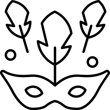 Black and white face mask icon symbol vector illustration in minimal simple style graphic design element for modern artwork clean outline sketch flat pictogram abstract template contour editable isolated digital png format for web ui