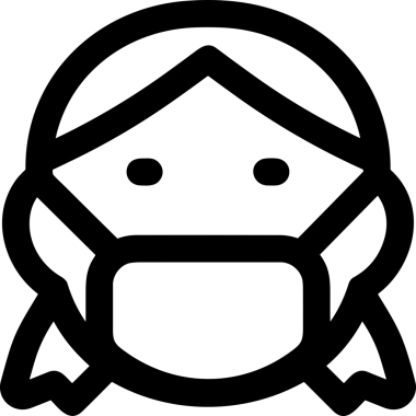 Black and white face mask icon symbol vector illustration in minimal simple style graphic design element for modern artwork clean outline sketch flat pictogram abstract template contour editable isolated digital png format for web ui