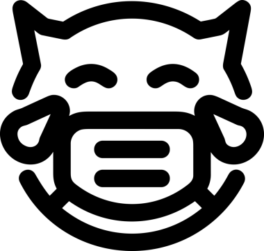 Black and white face mask icon symbol vector illustration in minimal simple style graphic design element for modern artwork clean outline sketch flat pictogram abstract template contour editable isolated digital png format for web ui