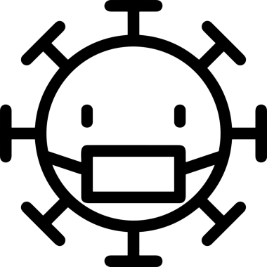 Black and white face mask icon symbol vector illustration in minimal simple style graphic design element for modern artwork clean outline sketch flat pictogram abstract template contour editable isolated digital png format for web ui