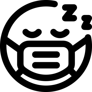 Black and white face mask icon symbol vector illustration in minimal simple style graphic design element for modern artwork clean outline sketch flat pictogram abstract template contour editable isolated digital png format for web ui