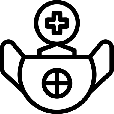 Black and white face mask icon symbol vector illustration in minimal simple style graphic design element for modern artwork clean outline sketch flat pictogram abstract template contour editable isolated digital png format for web ui
