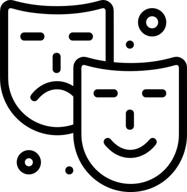 Black and white face mask icon symbol vector illustration in minimal simple style graphic design element for modern artwork clean outline sketch flat pictogram abstract template contour editable isolated digital png format for web ui
