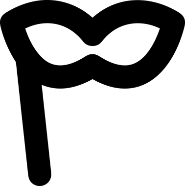 Black and white face mask icon symbol vector illustration in minimal simple style graphic design element for modern artwork clean outline sketch flat pictogram abstract template contour editable isolated digital png format for web ui