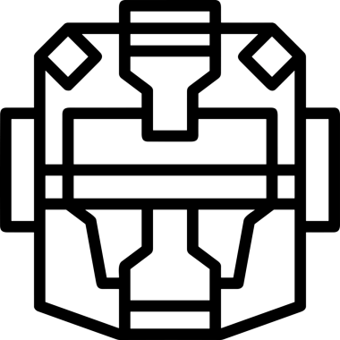 Black and white face mask icon symbol vector illustration in minimal simple style graphic design element for modern artwork clean outline sketch flat pictogram abstract template contour editable isolated digital png format for web ui