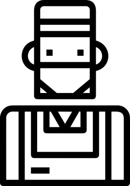 Black and white face mask icon symbol vector illustration in minimal simple style graphic design element for modern artwork clean outline sketch flat pictogram abstract template contour editable isolated digital png format for web ui