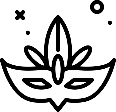 Black and white face mask icon symbol vector illustration in minimal simple style graphic design element for modern artwork clean outline sketch flat pictogram abstract template contour editable isolated digital png format for web ui