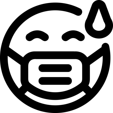 Black and white face mask icon symbol vector illustration in minimal simple style graphic design element for modern artwork clean outline sketch flat pictogram abstract template contour editable isolated digital png format for web ui